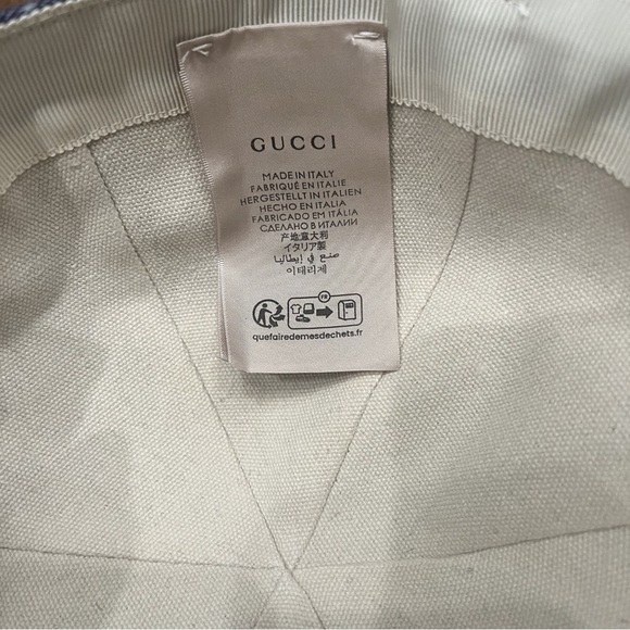 Gucci Blue GG Monogram Canvas Cotton Baseball Cap Hat - Picture 8 of 9
